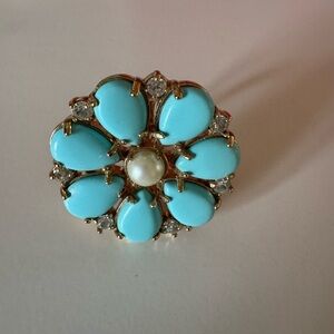 Kate Spade New York Azure Allure Ring Turquoise Multi Ring Size 6 Like New